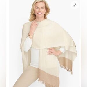 Tabots Cashmere Ruana Cream / Tan M/L